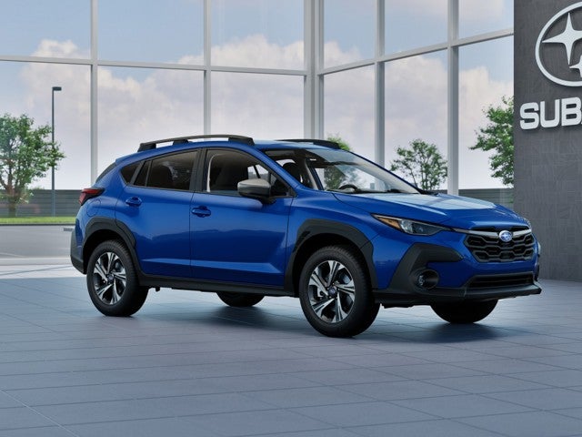 2026 Subaru CROSSTREK Premium in Sapphire Blue Pearl — front three-quarter view