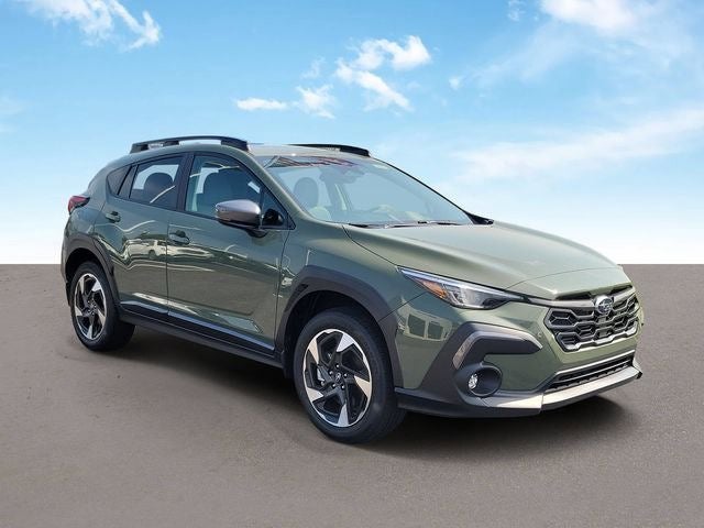 2026 Subaru CROSSTREK Limited in Alpine Green — front three-quarter view