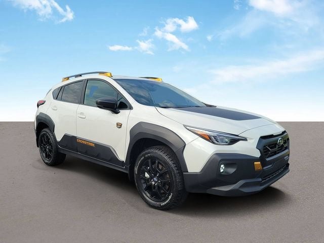 2026 Subaru CROSSTREK Wilderness in Crystal White Pearl — front three-quarter view
