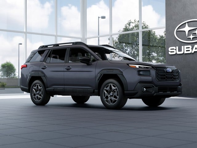 2026 Subaru OUTBACK Premium in Magnetite Gray Metallic — front three-quarter view