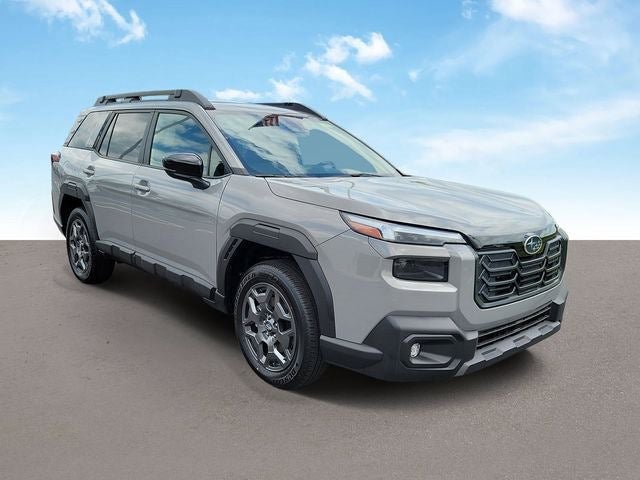 2026 Subaru OUTBACK Premium in River Rock Pearl — front three-quarter view