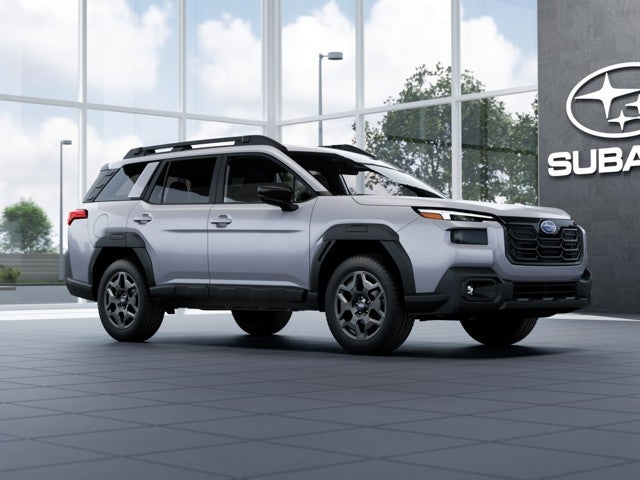 2026 Subaru OUTBACK Premium in Ice Silver Metallic — front three-quarter view