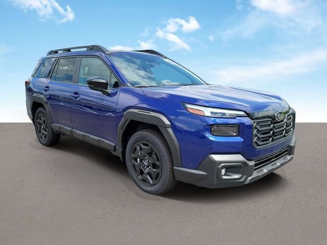 2026 Subaru OUTBACK Limited in Sapphire Blue Pearl — front three-quarter view