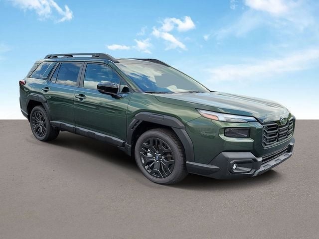 2026 Subaru OUTBACK Limited XT in Deep Emerald Green Pearl — front three-quarter view