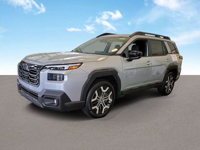 2026 Subaru OUTBACK Touring XT in Ice Silver Metallic — front three-quarter view